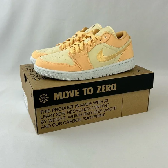 Women’s Nike Air Jordan 1 Low Celestial Gold / Multiple Sizes/ Brand New - Picture 7 of 9